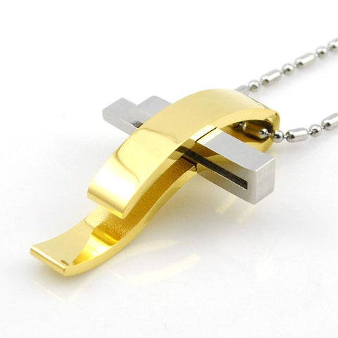 Stainless Steel Cross Pendant Necklace