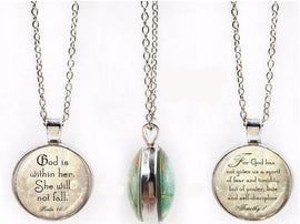 Dome Bible Verse Pendant Jewelry