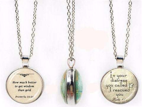 Dome Bible Verse Pendant Jewelry