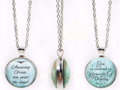 Dome Bible Verse Pendant Jewelry