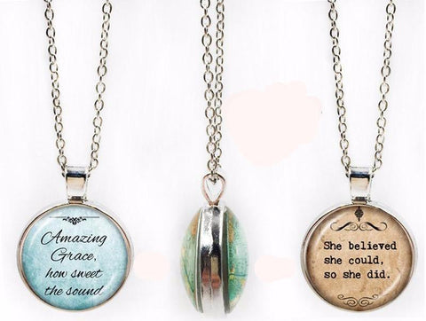 Dome Bible Verse Pendant Jewelry