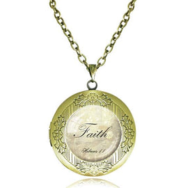Bible Quotes Pendant Locket Necklace