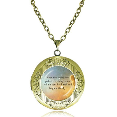 Bible Quotes Pendant Locket Necklace