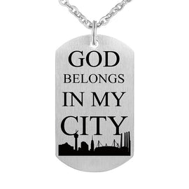 Inspirational Engraved Quotes Dog Tag Pendant