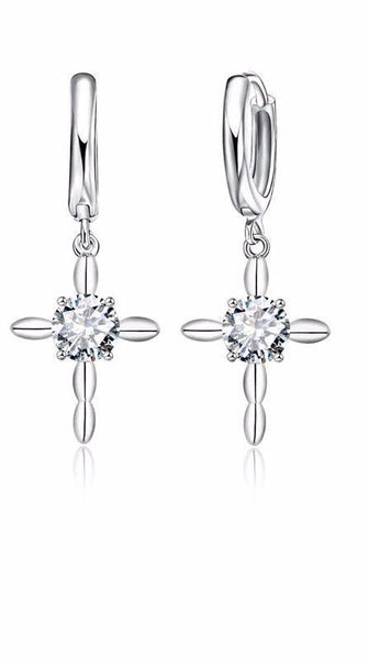 Crystal Pendant Necklace and Drop Earrings Set