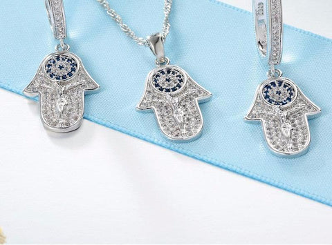 Sterling Silver Crystals Jewelry Set