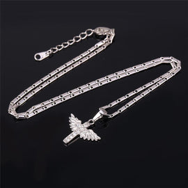 Silver Angel Wings Jewelry Set