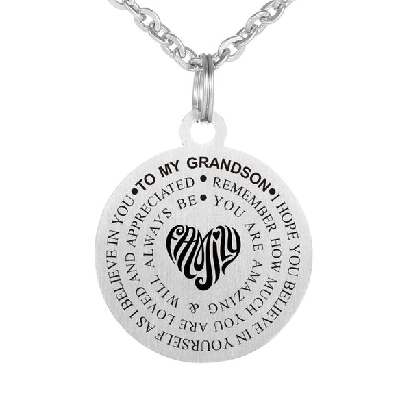 Inspirational Engraved Pendant Jewelry