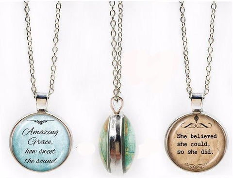 Dome Bible Verse Pendant Jewelry