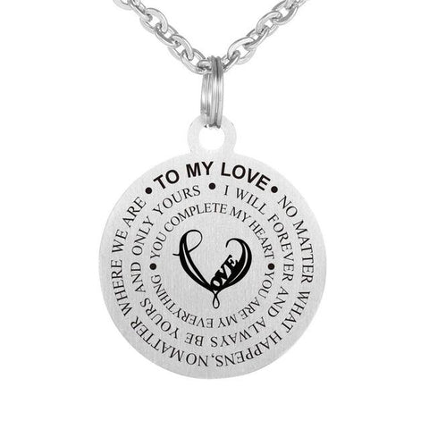 Inspirational Engraved Pendant Jewelry