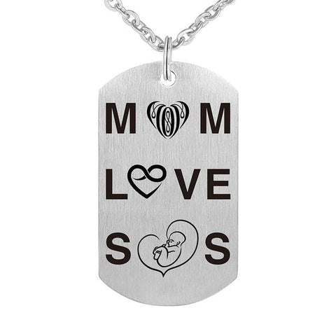 Inspirational Engraved Quotes Dog Tag Pendant