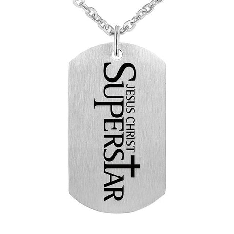 Inspirational Engraved Quotes Dog Tag Pendant