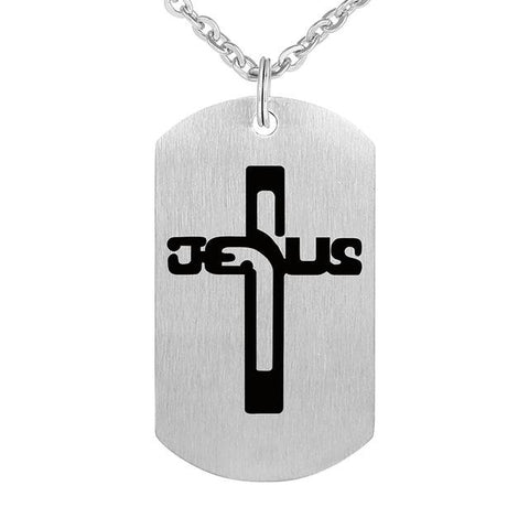 Inspirational Engraved Quotes Dog Tag Pendant