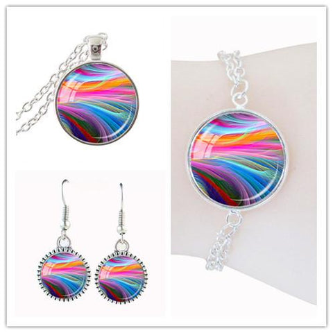 Inspiring Quote Dome Glass Jewelry Set