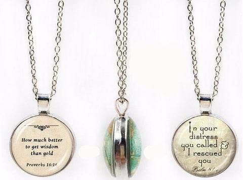 Dome Bible Verse Pendant Jewelry
