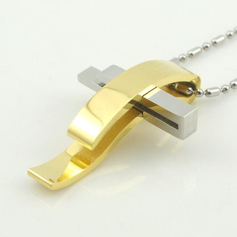 Stainless Steel Cross Pendant Necklace
