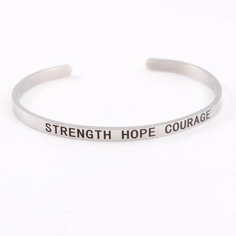 Inspirational Quote Cuff Bracelet
